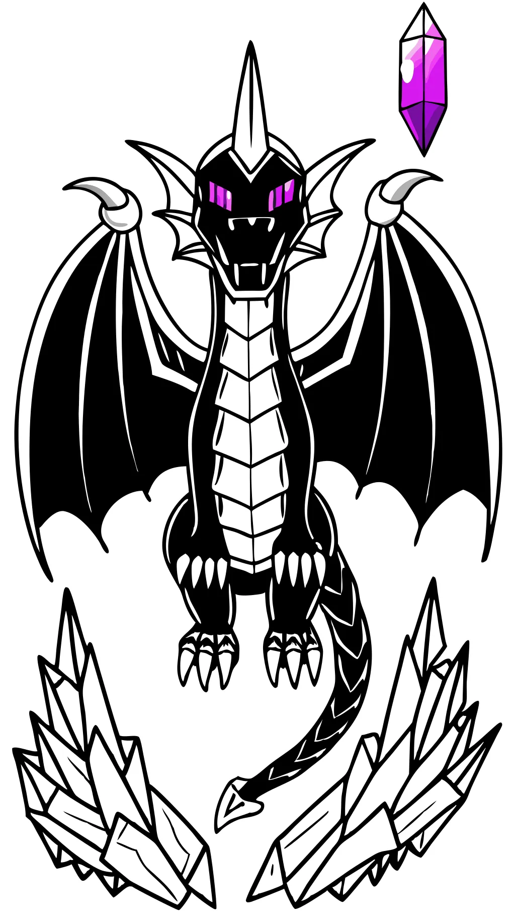 Ender dragon réaliste ender dragon minecraft coloriage